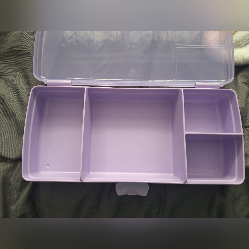 Tupperware Purple Plastic Container - Picture 3 of 3